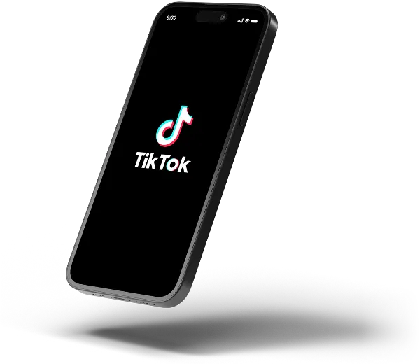 TikTokを表示したスマートフォン