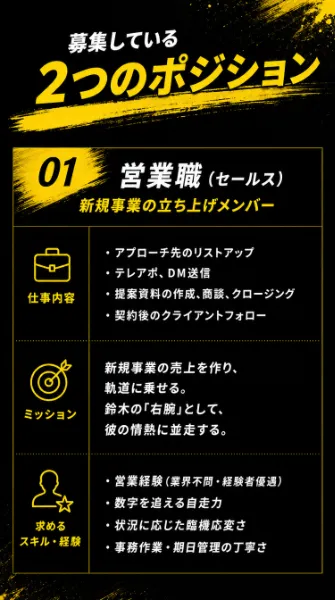 営業職の仕事内容とポジション紹介